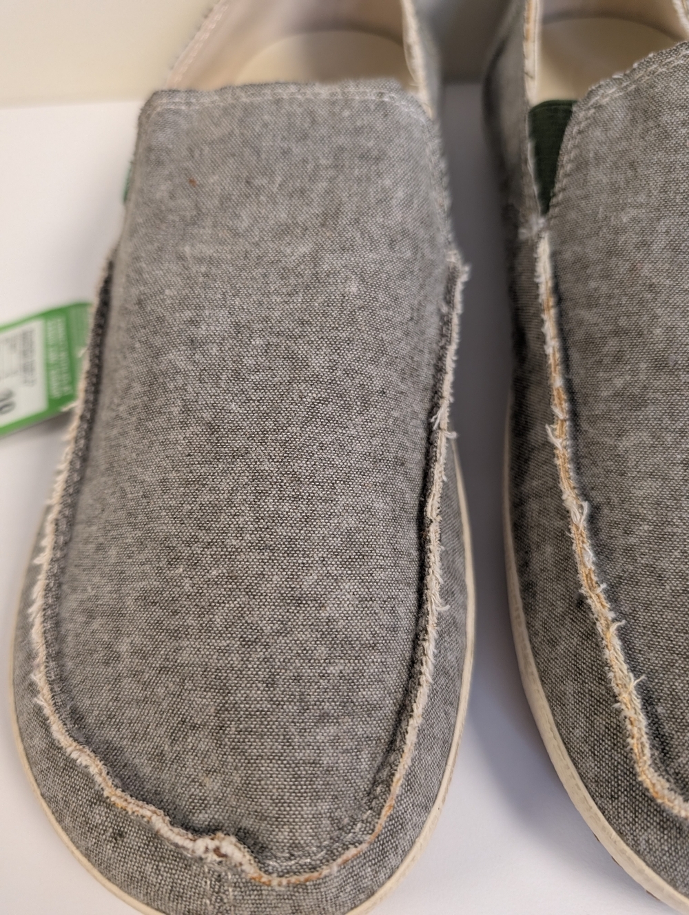 Sanuk Rounder Hobo TX Slip On Shoes Gray Canvas Casual Comfort Men’s 10 - Picture 11 of 13